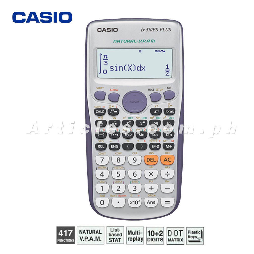 Casio Scientific Calculator FX570 ES PLUS – Articles.com.ph