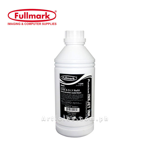Fullmark Inkjet Dye Ink for CISS and DIY Refill 1 Liter for HP / Brother / Canon / Epson Printer (Black)