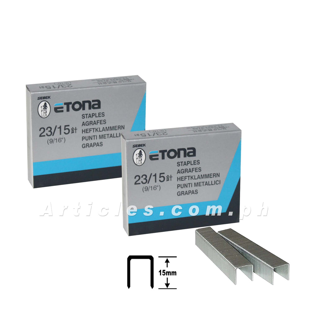 Etona Heavy Duty Staple Wire 23 15 15mm 1000 pieces X 5 box