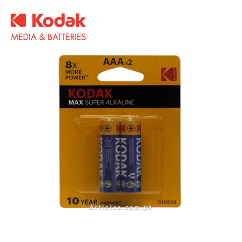 Kodak Max Alkaline AAA Battery 2 pcs/card
