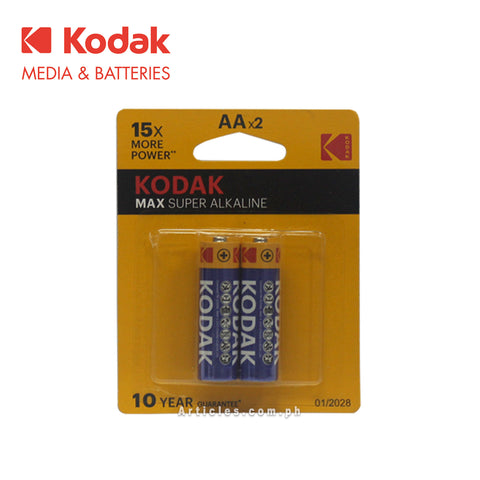 Kodak Max Alkaline AA Battery 2 pcs/card