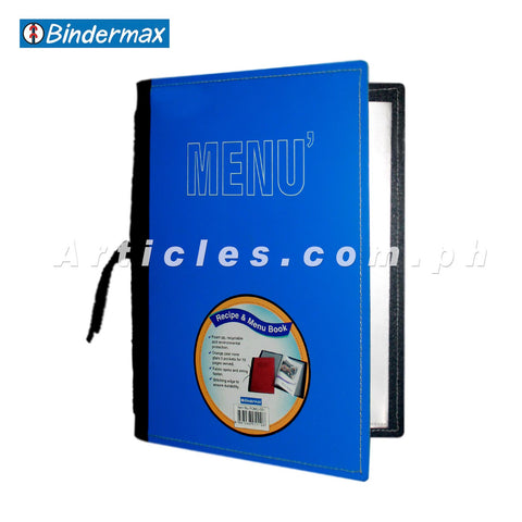 Bindermax Recipe Menu Holder Menu Jacket One Fold - Two Views 10 Pockets for A4
