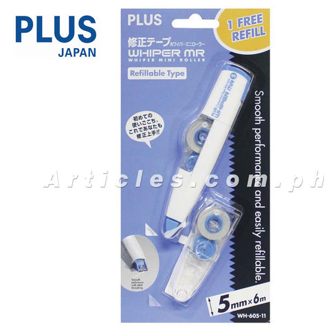 PLUS WH-605-11 Whiper MR Correction Tape with Refill