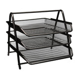 High Quality Metal Mesh Document Magazine Tray Frame File Organizer 3 Layer