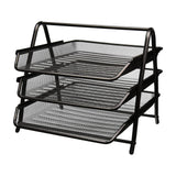 High Quality Metal Mesh Document Magazine Tray Frame File Organizer 3 Layer