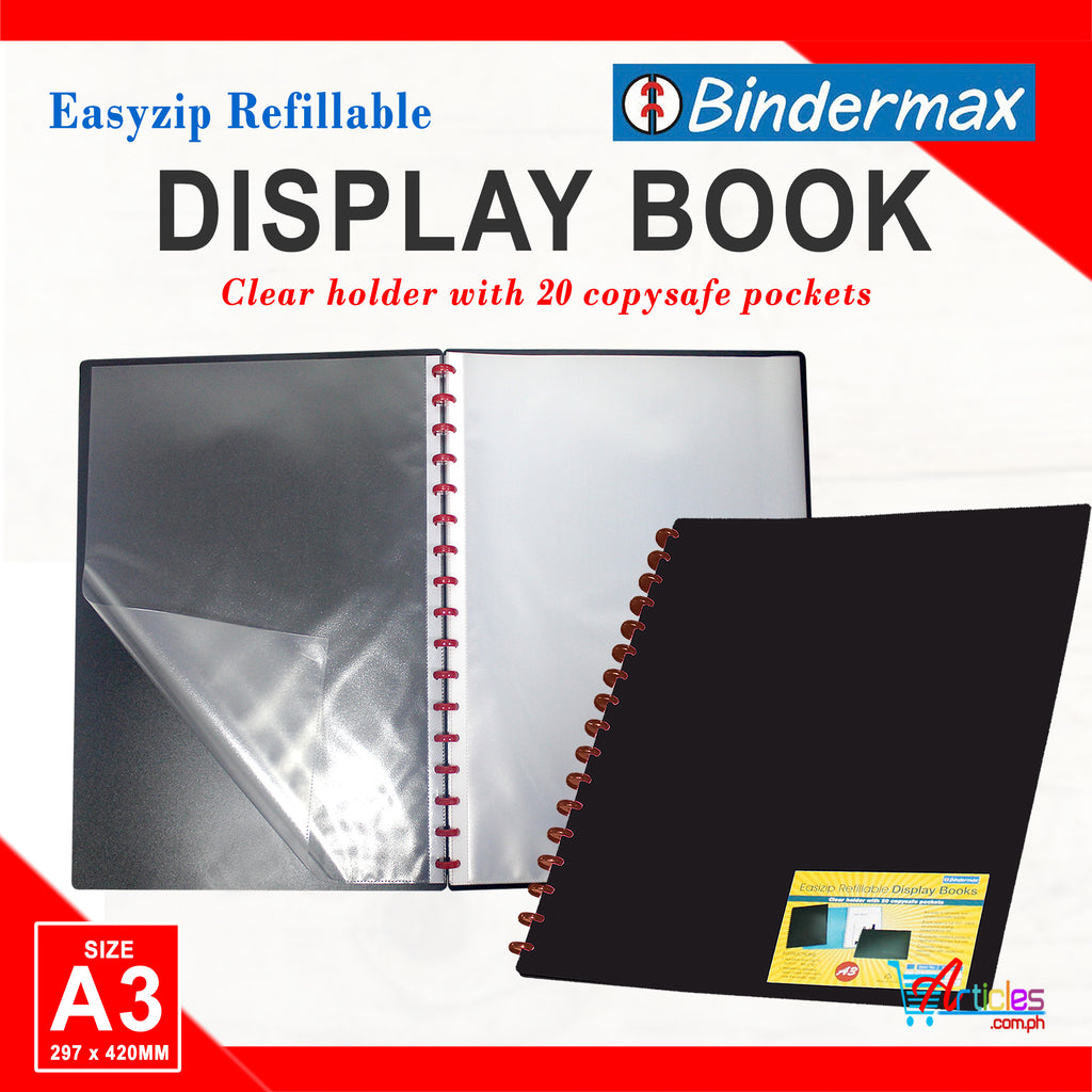 Clearbook Refillable Display Book 20 Pockets A3 – Articles.com.ph
