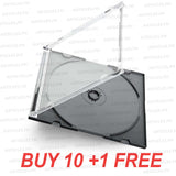 CD Case SLIM Jewel Hard Clear Square 10 pieces + 1 FREE