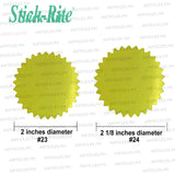 Shiny Gold Foil Notarial Seal with Adhesive 2 inches in Diameter 40 Pieces per pack