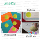 Shiny Gold Foil Notarial Seal with Adhesive 2 inches in Diameter 40 Pieces per pack