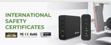 VERBATIM CHARGER 4 PORT TYPE C USB 3.0 CHARGER 100 WATTS WITH TYPE C TO TYPE C CABLE SET