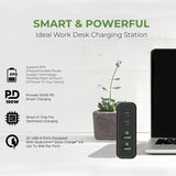 VERBATIM CHARGER 4 PORT TYPE C USB 3.0 CHARGER 100 WATTS WITH TYPE C TO TYPE C CABLE SET