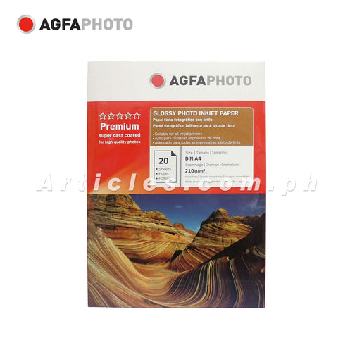 AgfaPhoto Inkjet Glossy Photo Paper 210gsm A4 – Articles.com.ph