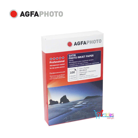 Agfa Inkjet RC Satin Photo Paper 260GSM 4R 100 Sheets per box