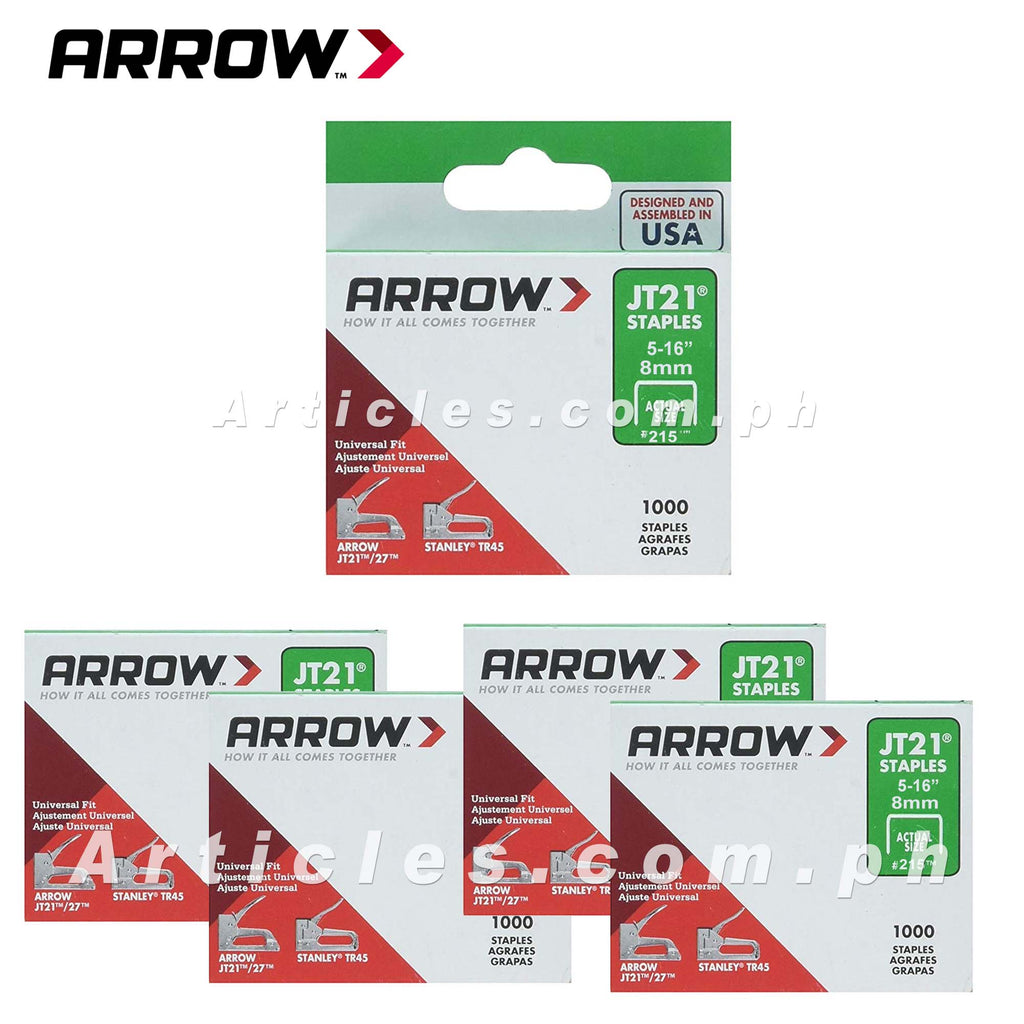Arrow Gun Tacker Staple Wire JT21 5/16" 8mm 5000 pieces