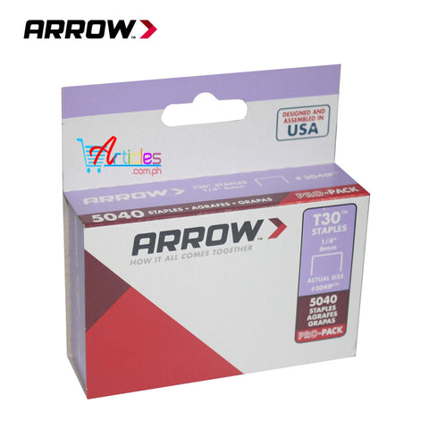 Arrow Gun Tacker Staple Wire T30 1/4" 6mm 5000 pieces