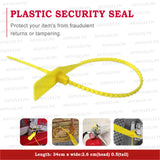 Plastic Security Seals Anti-Tamper Tags Container Locks Cable Organizer Metal Inserted Tag for Truck Zip Ties
