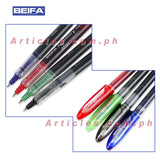 Beifa Liquidly Free Ink Pen Sign Pen Needle Point 0.5mm 12 pieces per Box Black