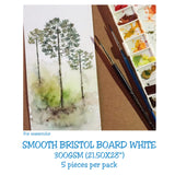 Smooth White Bristol Board 300GSM  Cartolina size (21.50"x28") 5 pieces