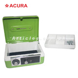 Cash Box Money safe Drawer Jewelry Storage with Dial and Key Lock Green
