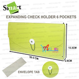 Expanding Check Holder Accordion Document File Envelope 6 Pocket - 1 Piece