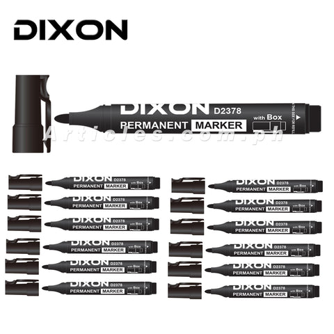 Dixon Refillable Marker with Carton Opener 12 pieces per box Black
