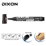 Dixon Refillable Marker with Carton Opener 12 pieces per box Black