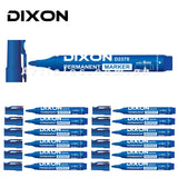 Dixon Refillable Marker with Carton Opener 12 pieces per box Blue