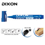 Dixon Refillable Marker with Carton Opener 12 pieces per box Blue