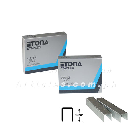 Etona Heavy Duty Staple Wire 23/13 13mm (1000 pieces X 5 box)