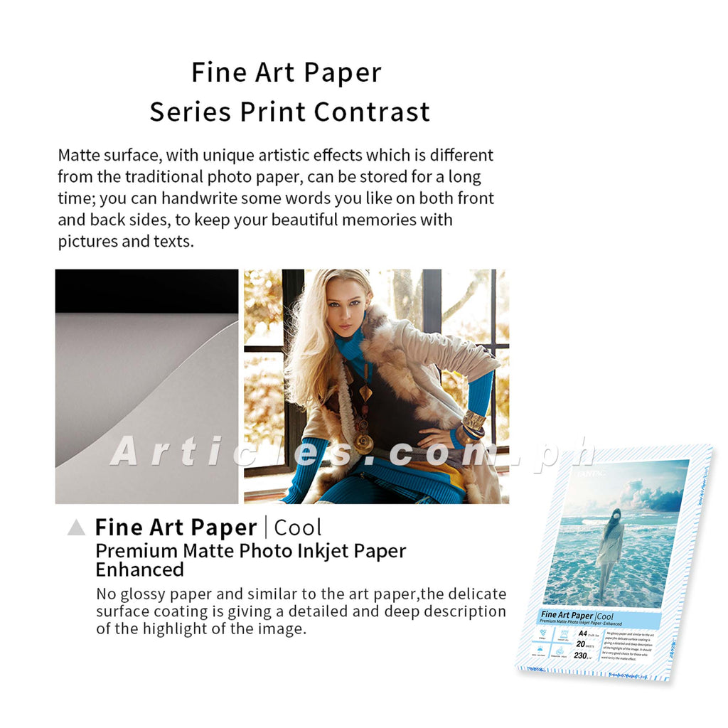 Fantac Premium Matte Photo Inkjet Paper Enhanced Fine Art Paper Cool A ...