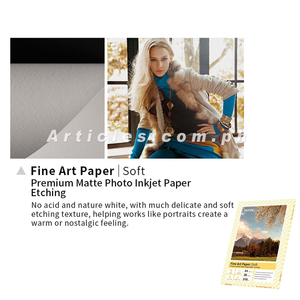 Fantac Premium Matte Photo Inkjet Paper Etching Fine Art Paper Soft A4 ...
