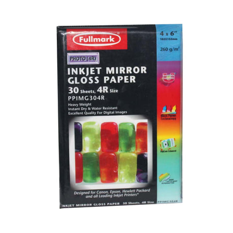 Fullmark Inkjet Mirror Gloss Paper 260gsm 4R (30 sheets per pack)