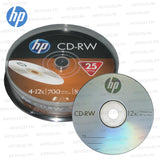 HP CD-RW 700MB Blank CD, 25 Pieces