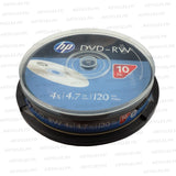 HP DVD-RW 4.7GB 4x Blank CD, 10 Pieces