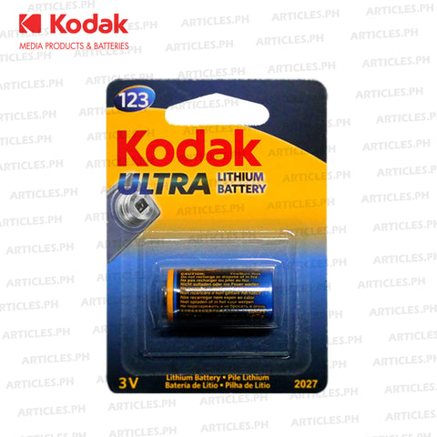 Kodak Ultra Lithium Battery CR123 CR123A DL123A K123LA CR17345