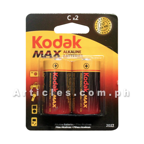 Kodak Max Alkaline Battery C / LR14 / E93 / AM2 2 pcs/card