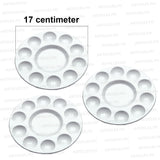 10 Holes Plastic Mixing Plate Watercolor Paint Plate Tray 3 Pieces
