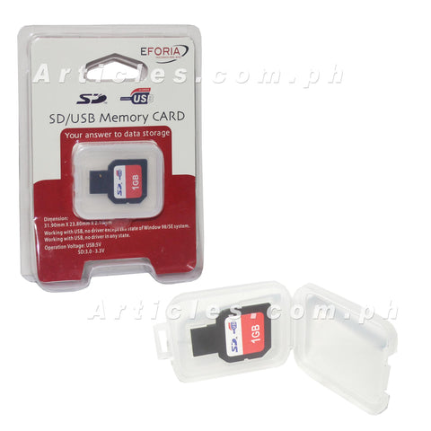 SD USB Memory Card Flash Drive 1GB USB 2.0