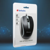 VERBATIM OPTICAL WIRED MOUSE BLACK