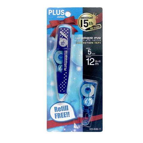 PLUS WH-635-11 Whiper MR Correction Tape with Free Refill Blue (Promo)