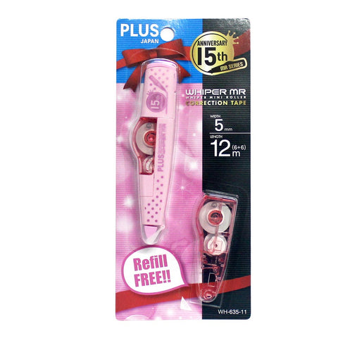 PLUS WH-635-11 Whiper MR Correction Tape with Free Refill Pink (Promo)