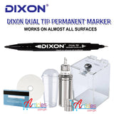 DIXON Permanent Marker Dual Tip 2-1 Twin Marker 12 pieces per Box