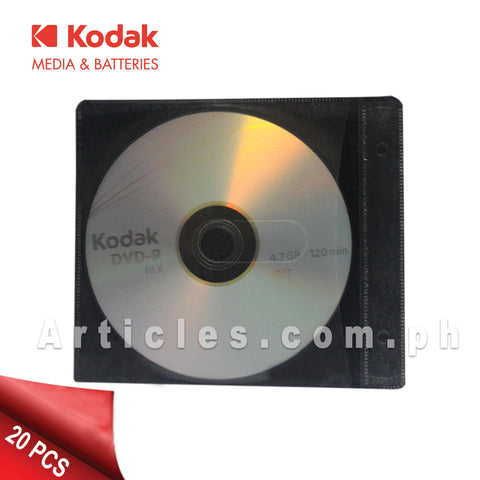 Kodak DVD-R DVD DVDR 4.7GB Blank CD 20 Pieces with Sleeves