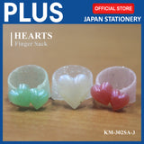 PLUS FINGER SACK FINGER COUNTING PADS RING TYPE CUTE HEARTS DESIGN 3PCS KM-302SA3