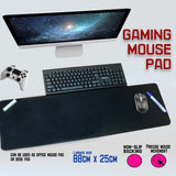MOUSE PAD  GAMING AND OFFICE MOUSEPAD  88CM X 25CM LONG BLACK