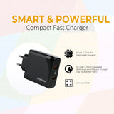 Verbatim USB Charger Dual Port Quick Charge 3.0 Fast Charger 36 Watts